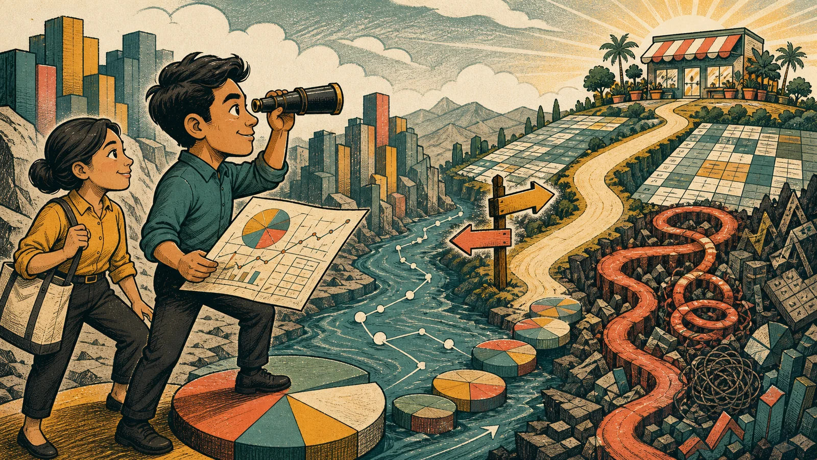 Scattered business data becoming a clear decision path