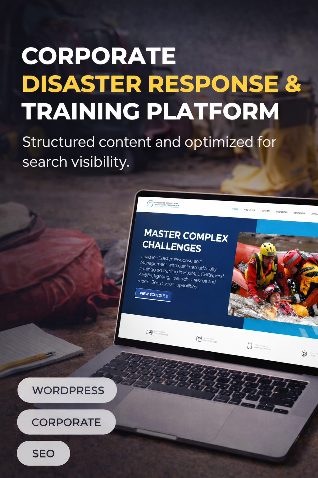 Corporate Disaster Response and Training website