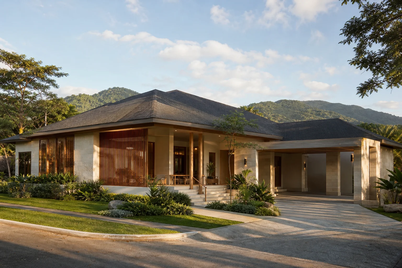 The Sierra single-storey modern tropical bungalow
