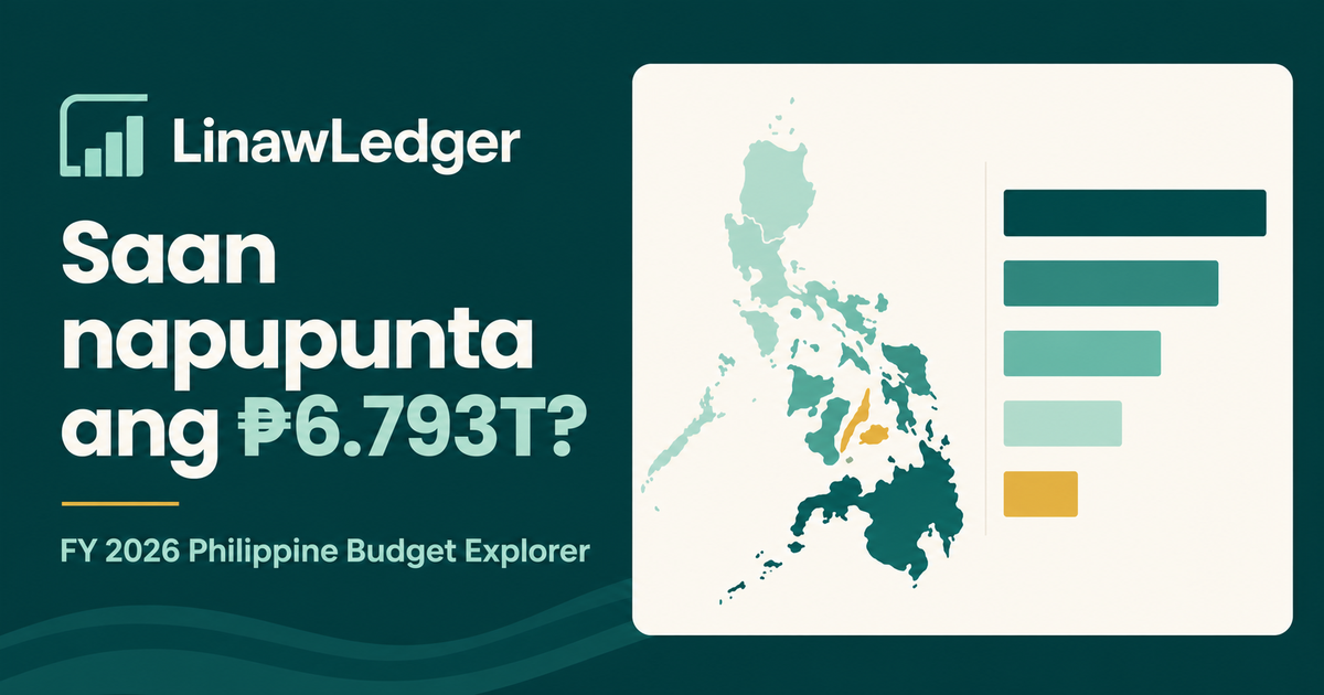LinawLedger 2026 Philippine national budget transparency dashboard