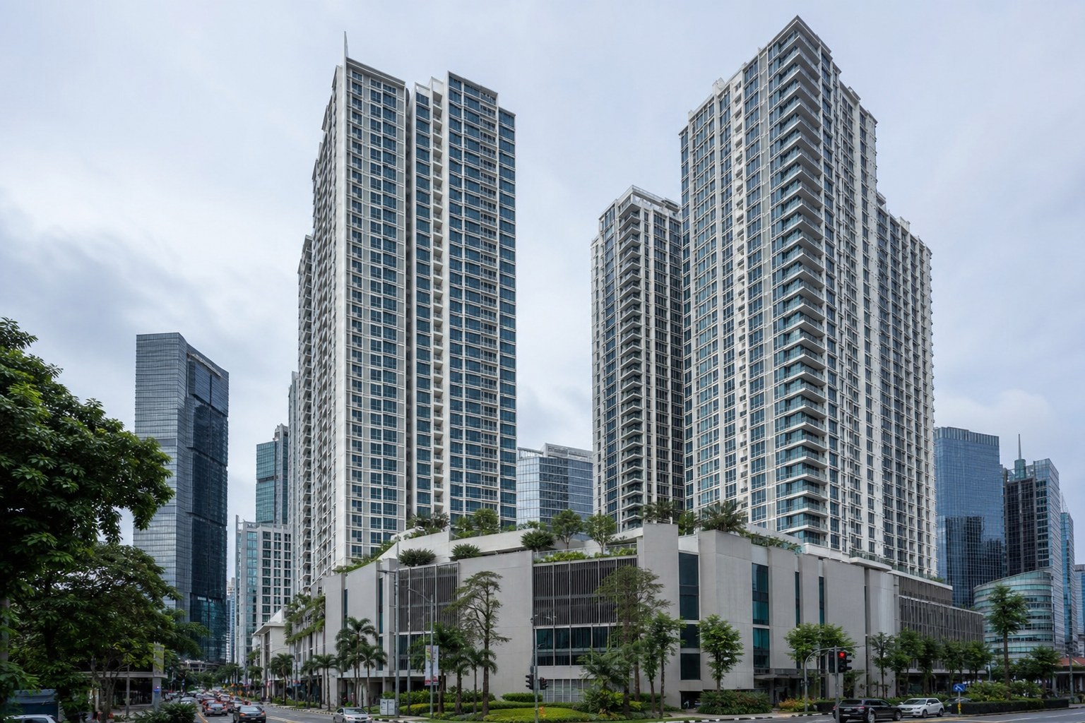 Representative view of a major Makati residential tower development